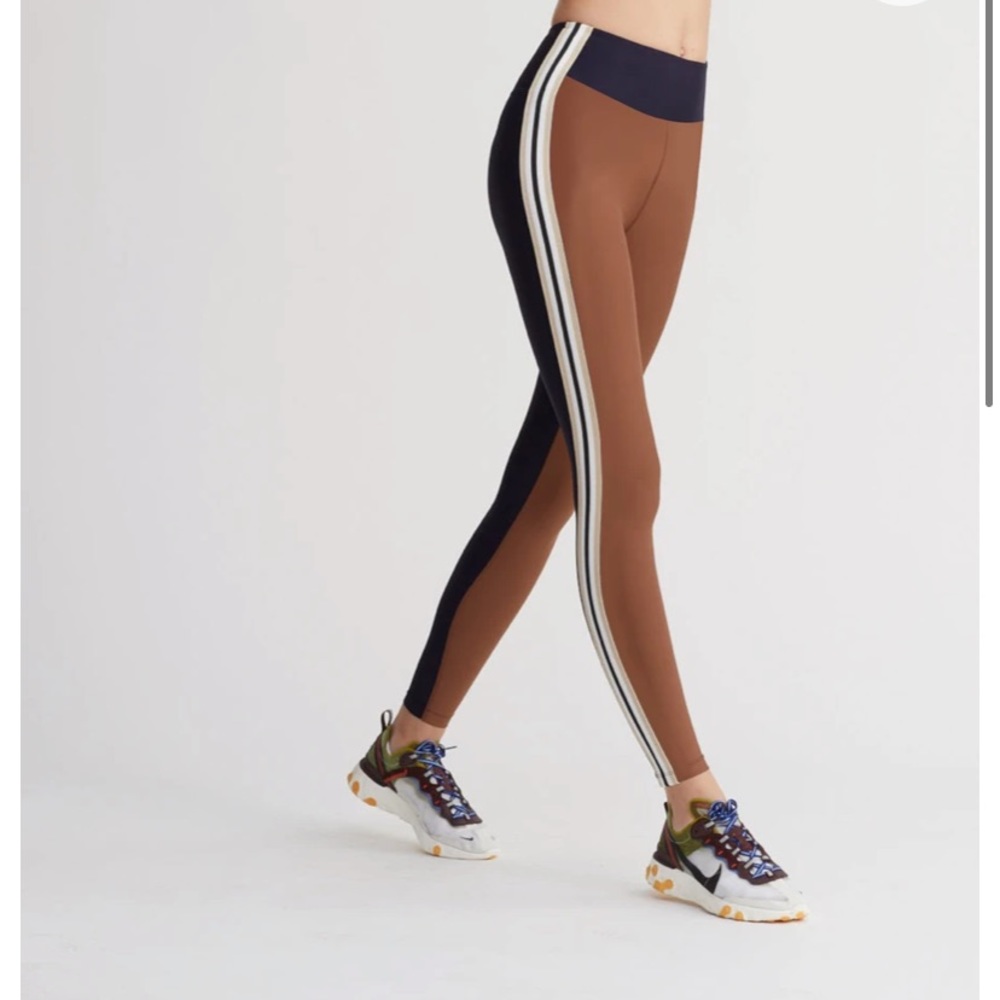 Nylora lacy leggings cocoa and navy combo xsmall